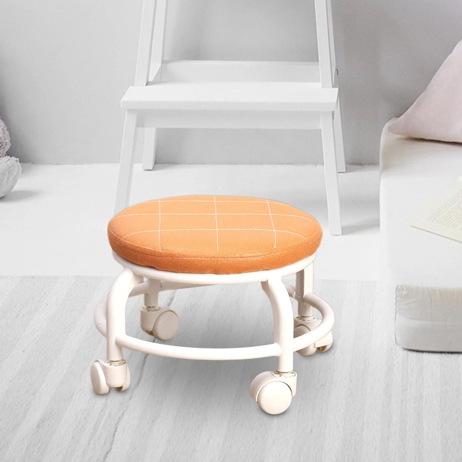 Roller Seat Stool Low Height Rolling Plastic Stool Multifunctional Small Household Movable Mini Stool Pulley Wheel Stool for Garage Home Library (1 Pc) Roller Seat Stool Low Height Rolling Plastic Stool Multifunctional Small Household Movable Mini Stool Pulley Wheel Stool for Garage Home Library (1 Pc)